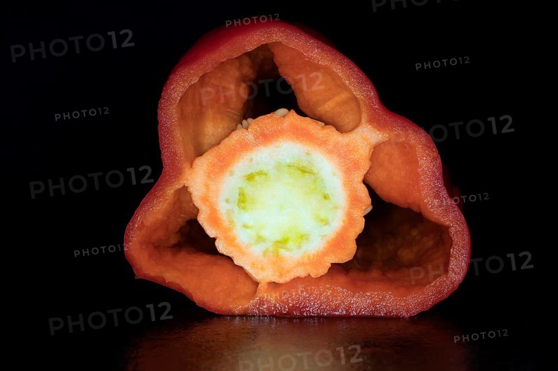 Sliced red pointed peppers