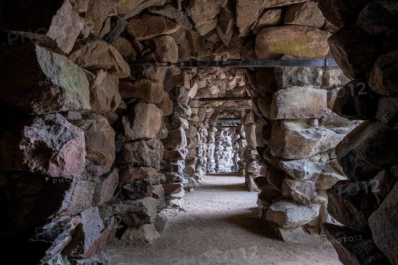 Grotto on the shore of the Schwerin Inner Lake at the palace garden of Schwerin Palace