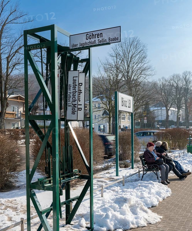 Binz train station on Ruegen in winter