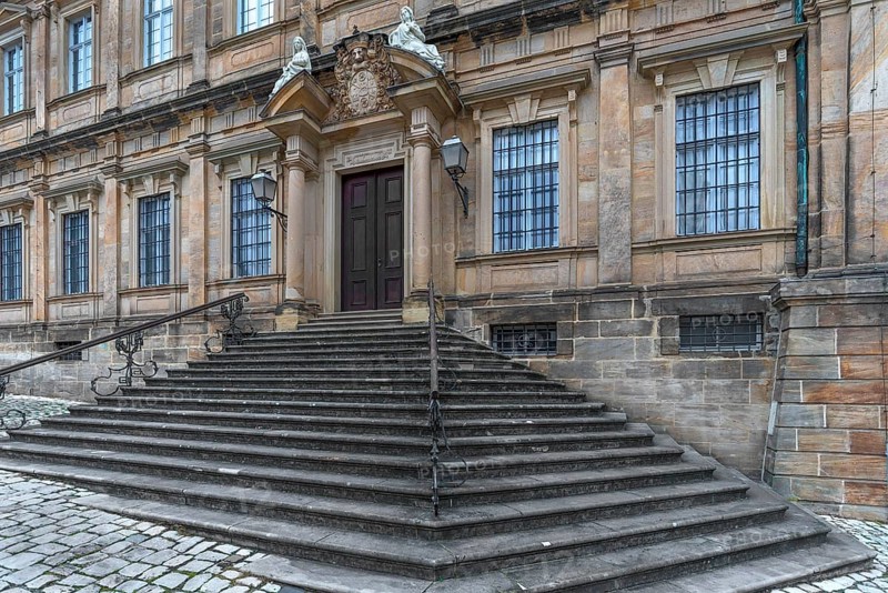 Entrance portal with staircase of the New Residence