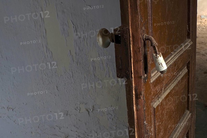 Old door with keyhole