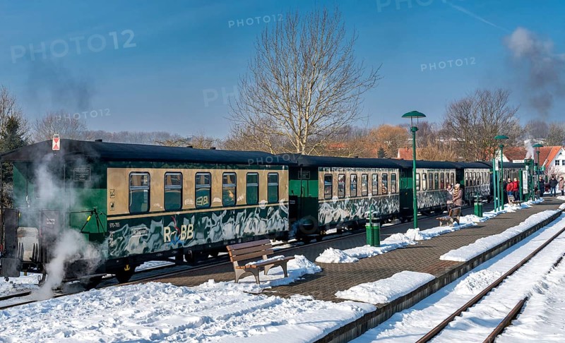 The historic railway Rasender Roland on the island of Ruegen