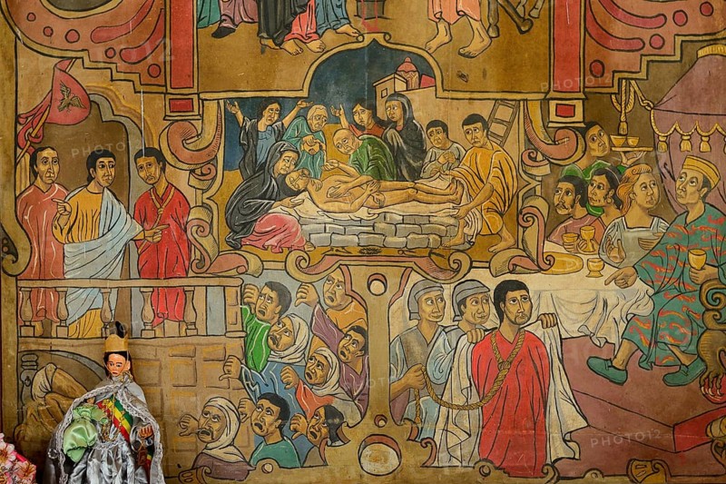 Mural painting in the church Iglesia de San Ignacio de Moxos