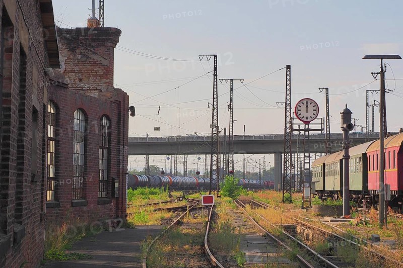 Station building with wagons
