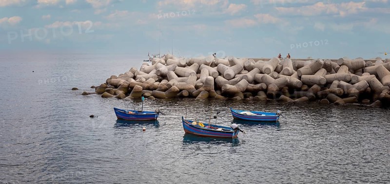 Concrete breakwater in the port of Funchal
