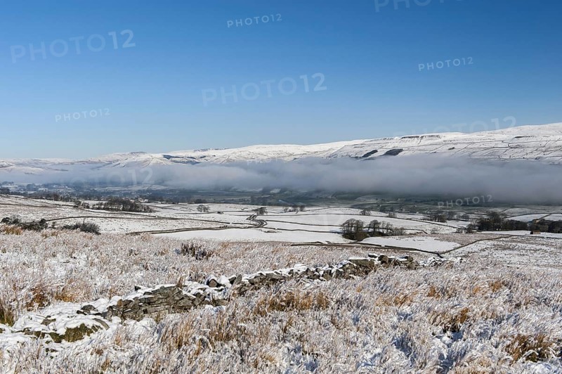 Upper Wensleydale near Hawes covered in snow