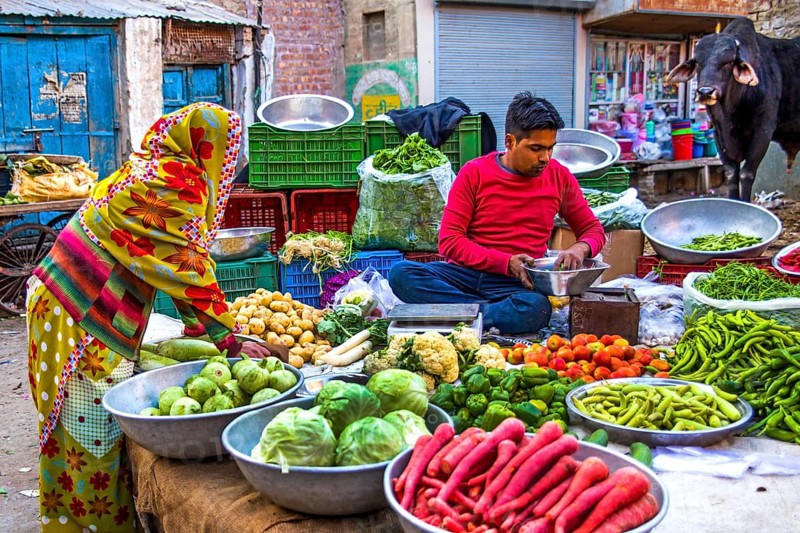 Colourful market