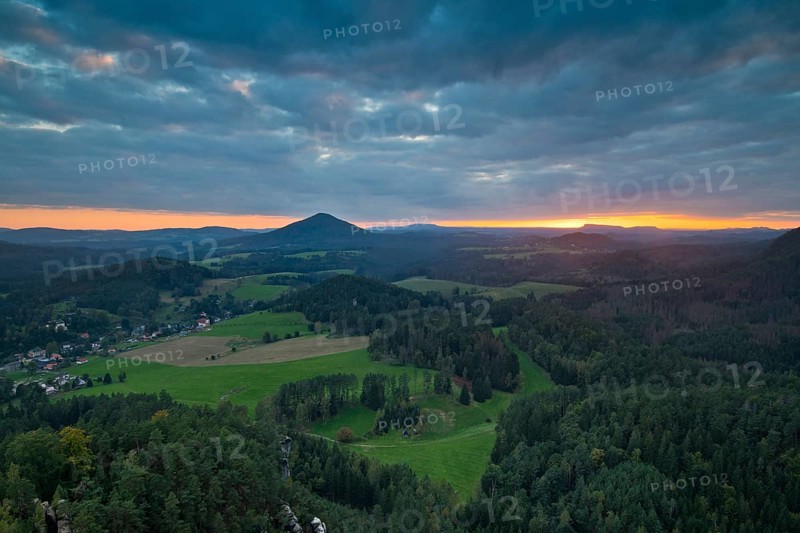 View at sunset from Mariina skala to Ruzova
