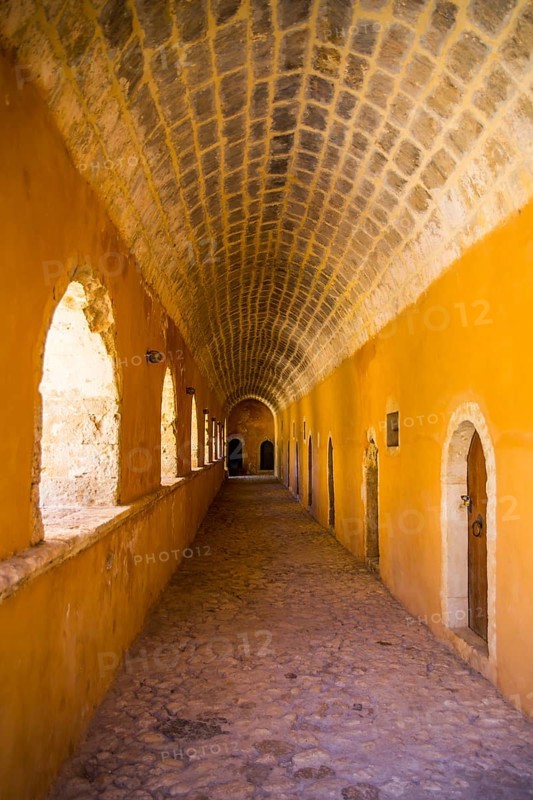 Corridor with old monks' cells