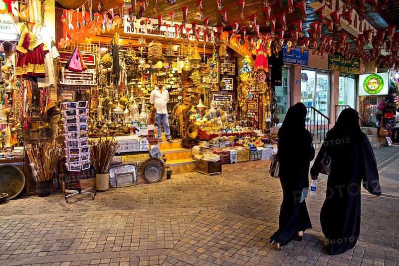 Veiled woman in the souq