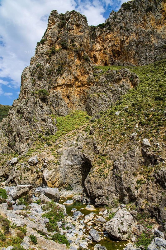 Megalopotamos streambed in Kourtalioiko gorge