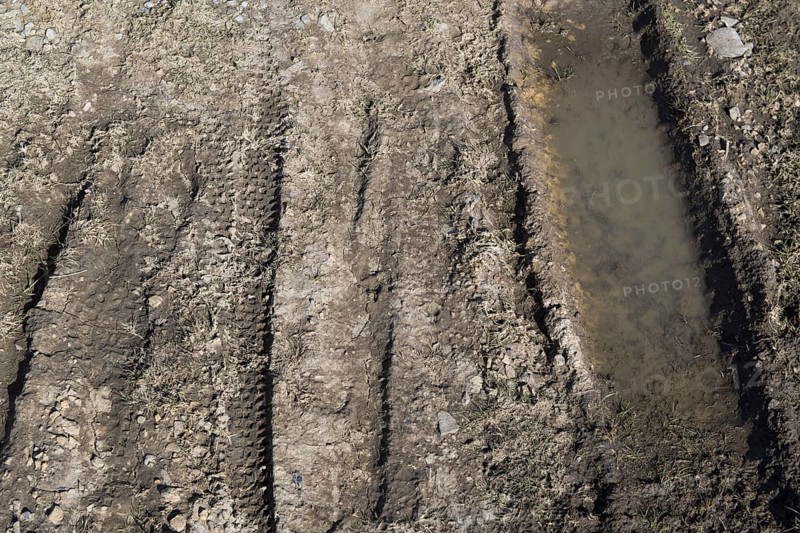 Erosion damage on an upland moor from vehicles and walkers. Swaledale