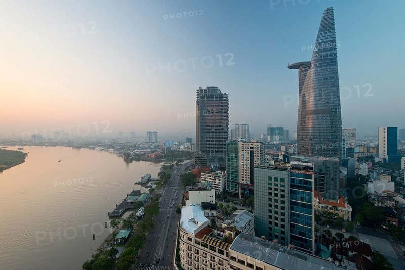 Dawn Sunrise Skyline Saigon