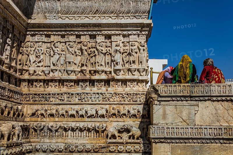 Relief with depictions of Vishnu