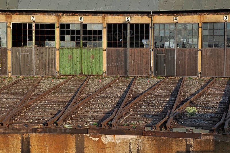 Doors of shunting hall with sidings