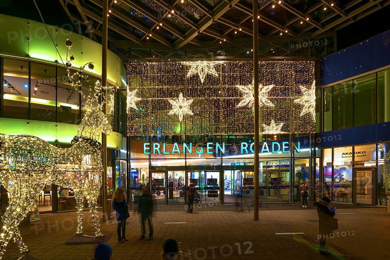 Christmas entrance of the Erlangen Arcaden shopping centre