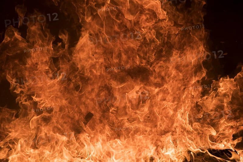 Flames on a bonfire