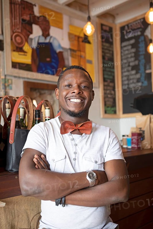 Man with leather bow tie