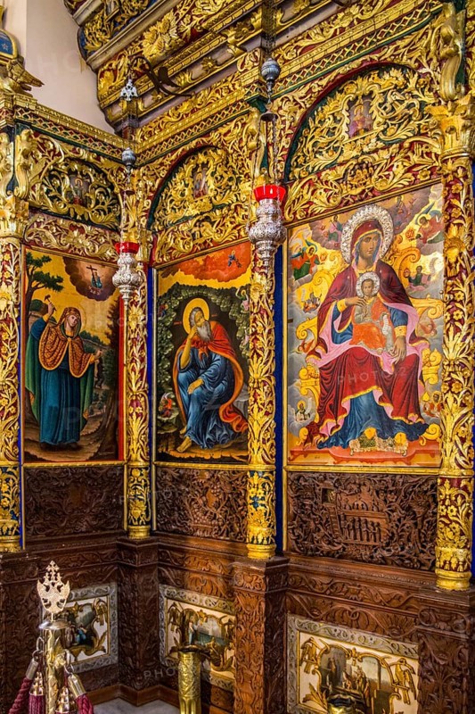 Richly decorated iconostasis
