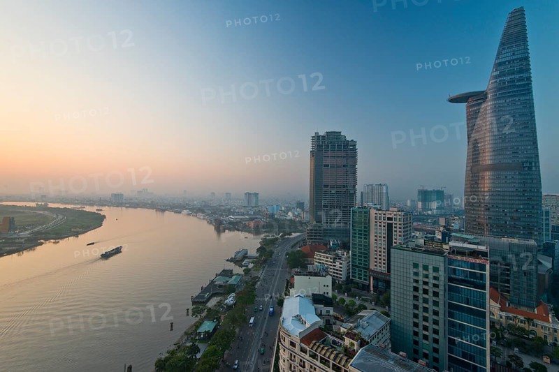 Dawn Sunrise Skyline Saigon