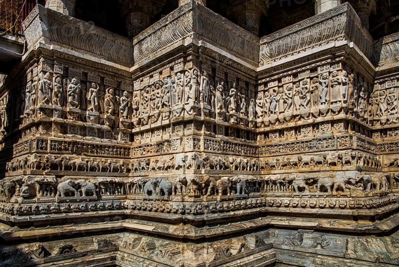 Relief with depictions of Vishnu