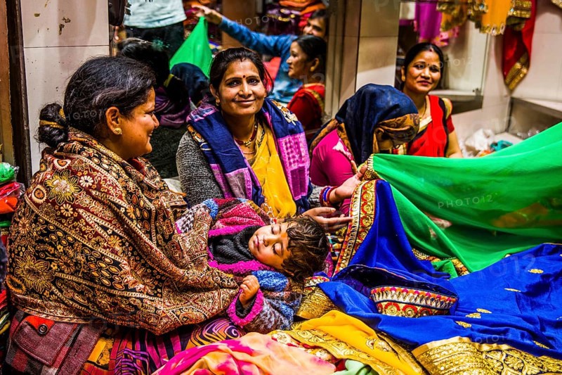 Fabric market at Bapu Bazar