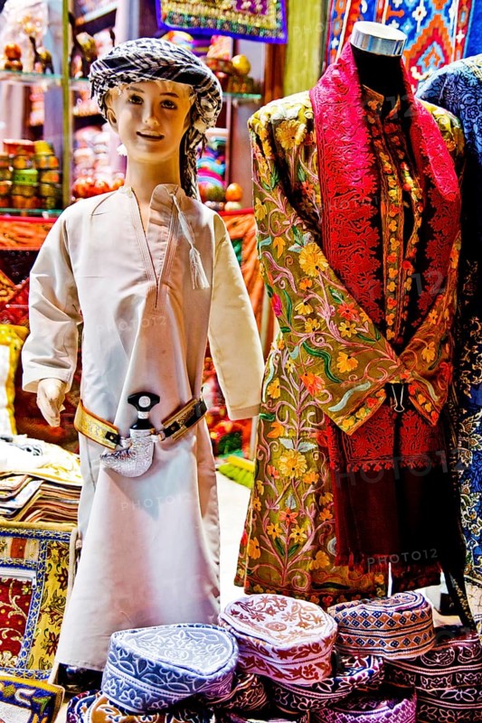 Traditional garments with scimitar
