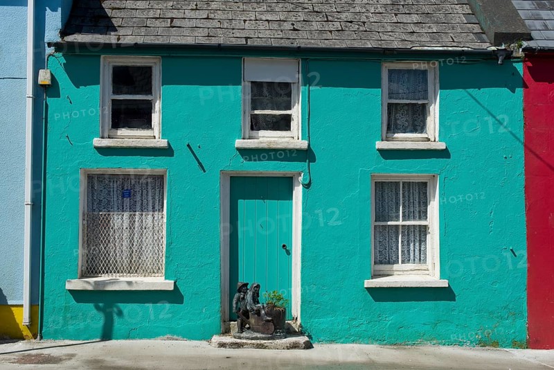 Colourfully painted Irish houses on the Ring of Beara