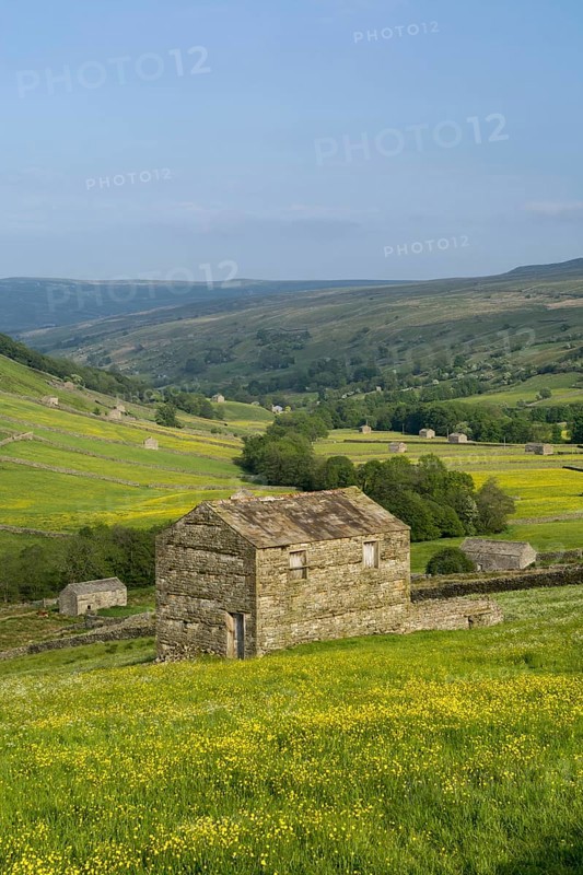 Looking down Swaledale from above Thwaite