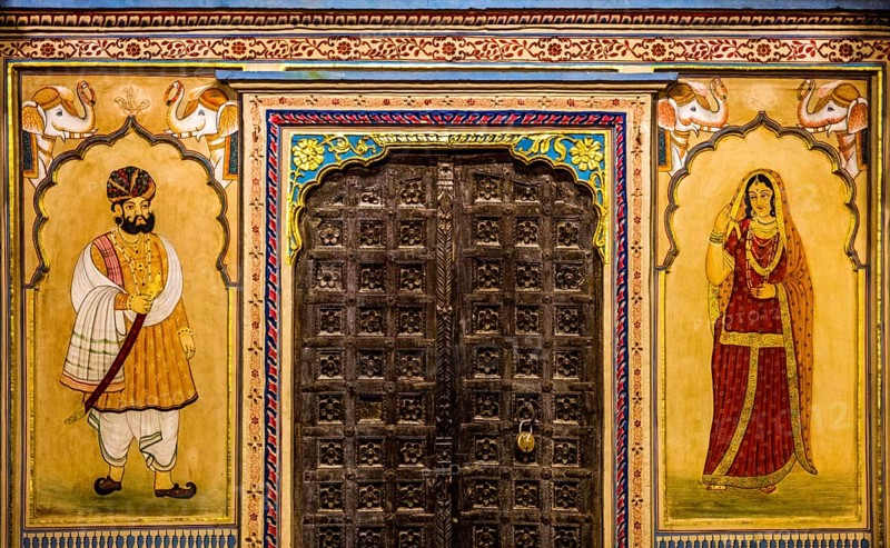 Wall painting in the living quarters