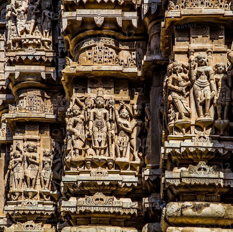 Relief with depictions of Vishnu