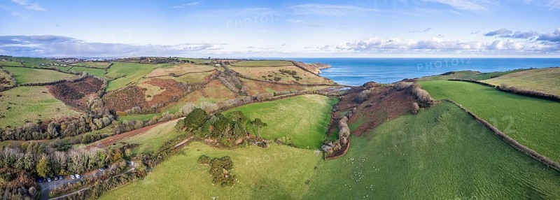 Panorama over Farmlands and Man Sands