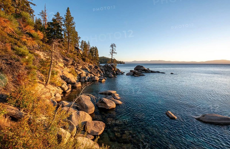 Round stones in the water