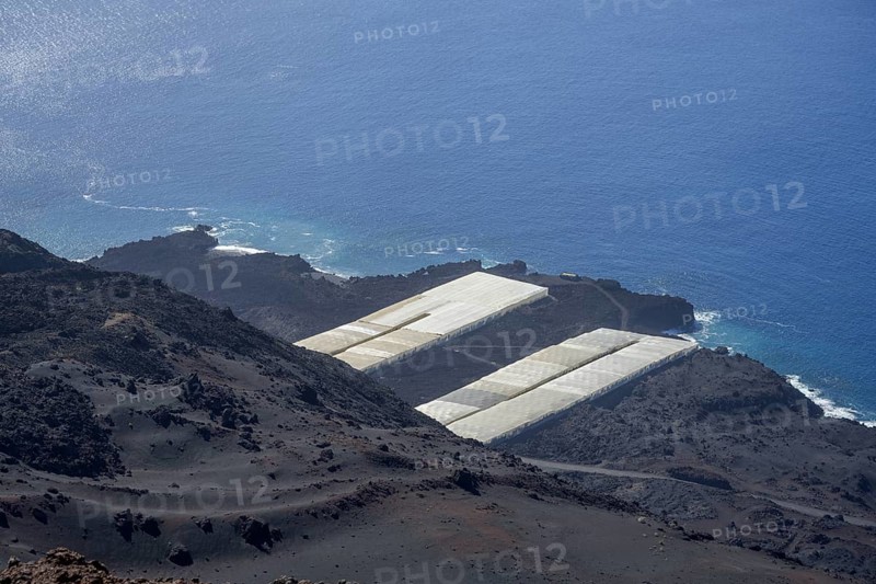 View of banana plantations from Teneguia volcano