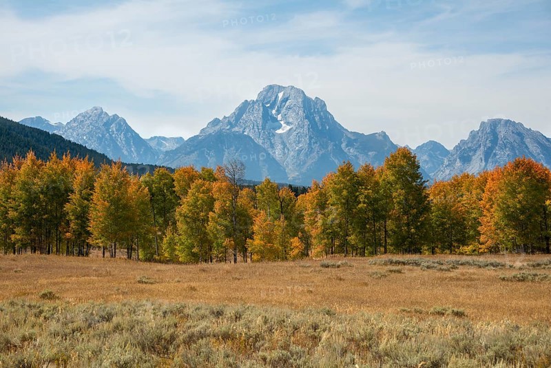 Mountain panorama of the Teton Range