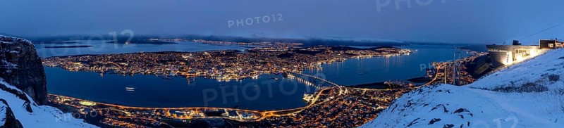 View over Tromso Bay from Fjellheisen cable car station