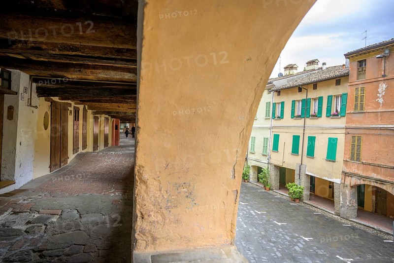 Historic portico Via del Borgo o degli Asini