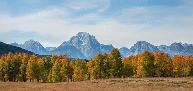 Mountain panorama of the Teton Range