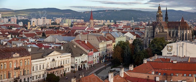 Panoramic view of the centre of Kosice