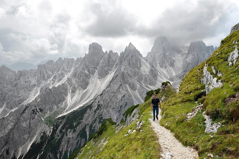 Hikers on a trail