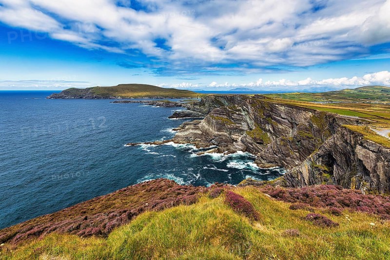 Rugged cliffs overlooking the Atlantic Ocean