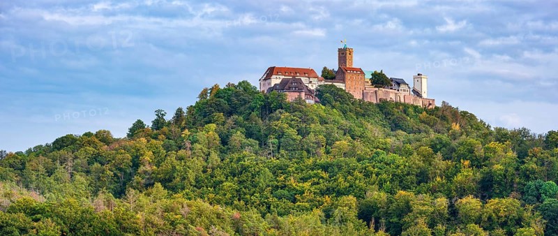 View of Wartburg Castle in autumn