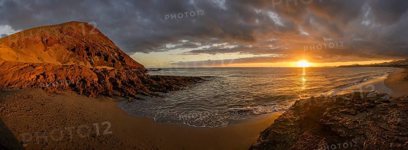 Sunset at Tejita Beach near Montana Roja