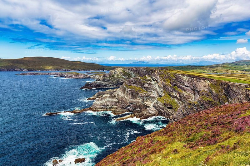 Rugged cliffs overlooking the Atlantic Ocean