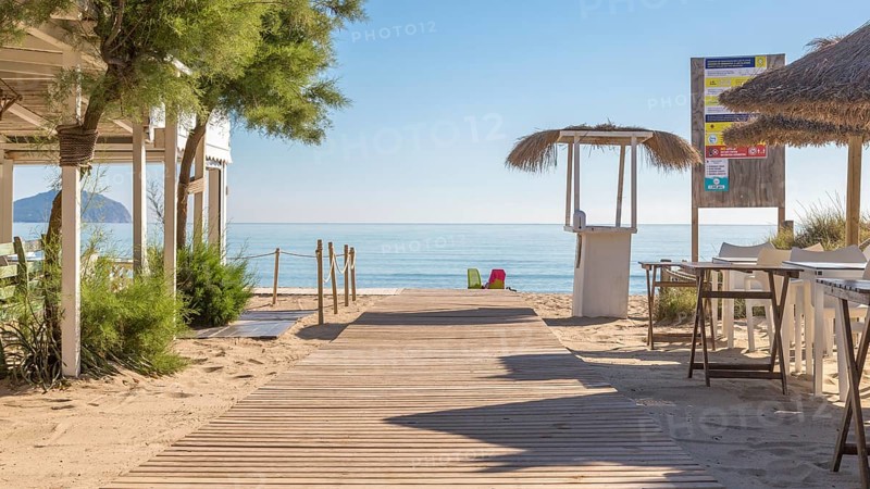 Beach bar at Playa del Muro beach