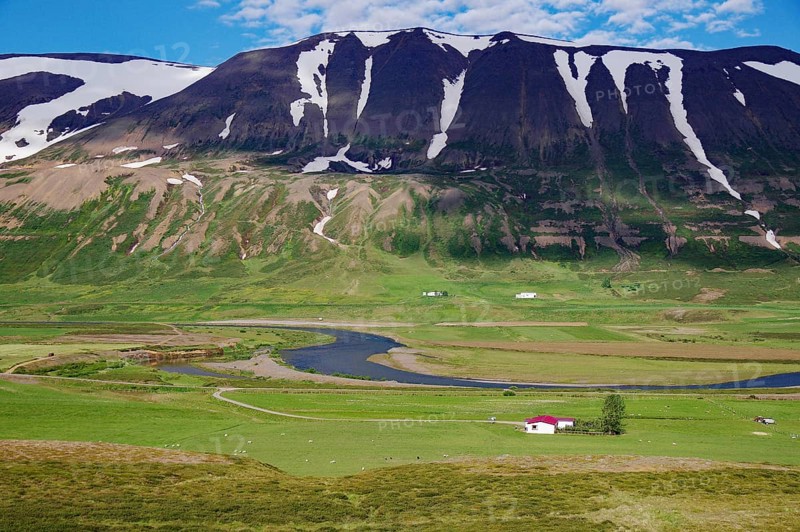 Vast pastures and rugged snow-capped mountains