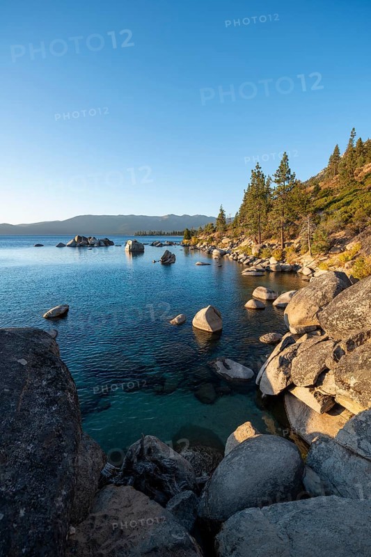 Round stones in the water