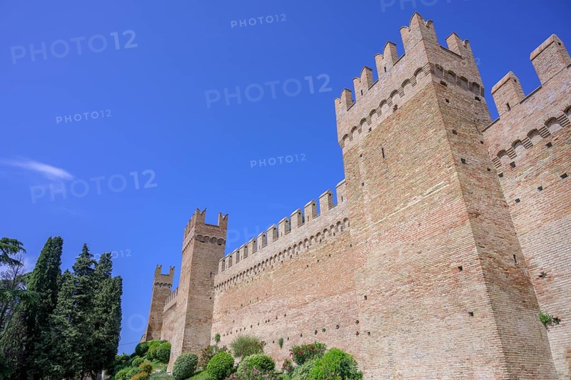 Medieval city defensive wall