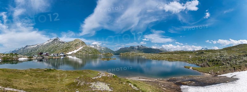 Landscape with Lake of the Dead on the Grimsel Pass