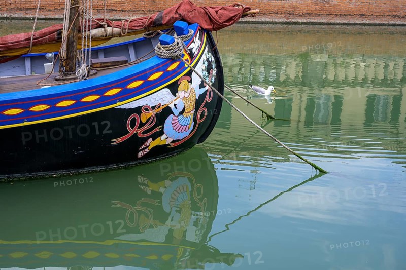 Painted bow of a sailing ship